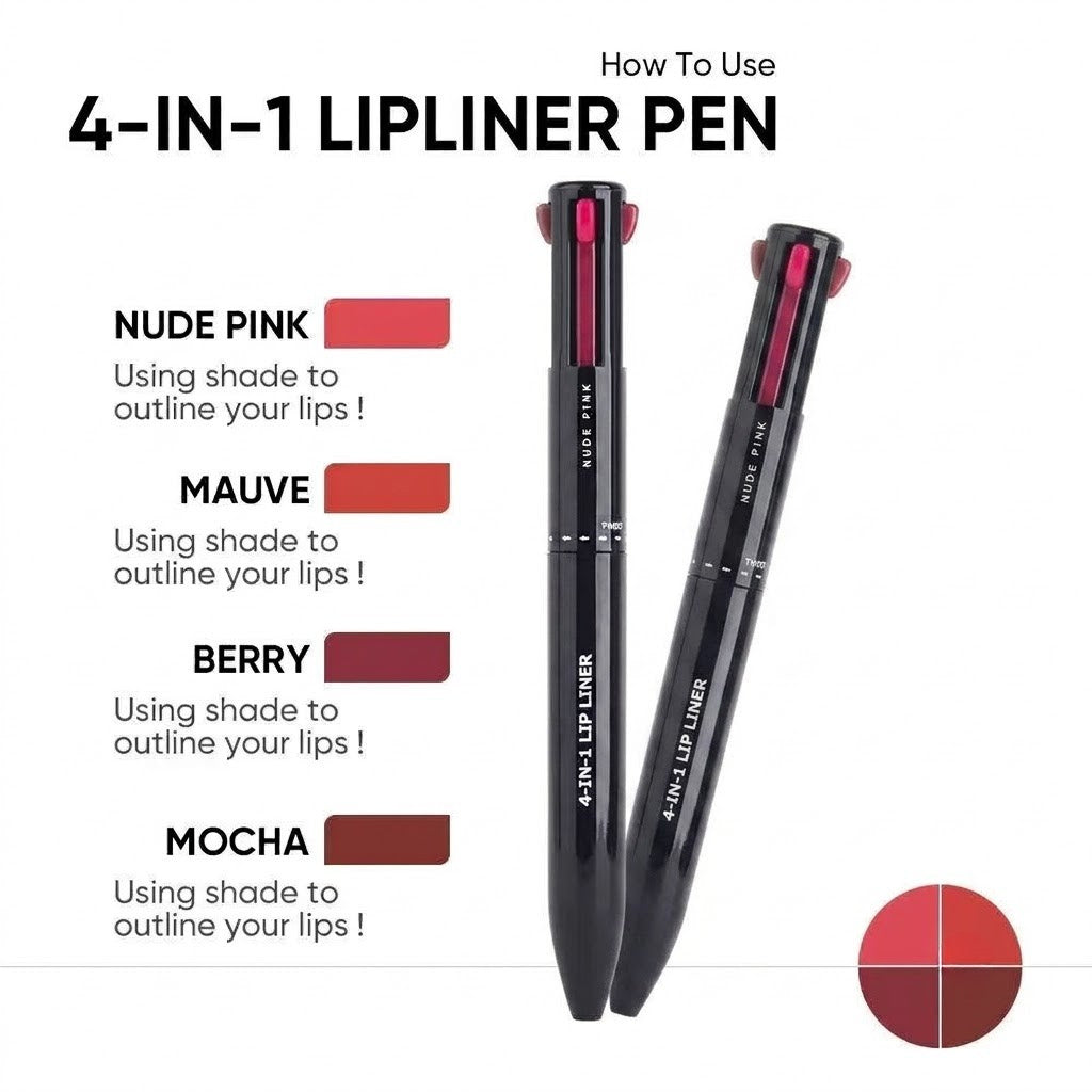 Black 4-in-1 Lip Liner 2pc