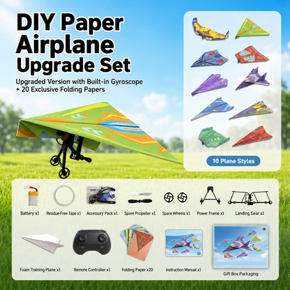 Interactive RC Paper Airplane Kit – Fold & Fly