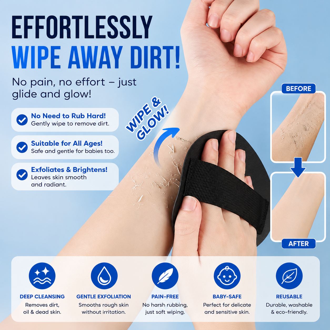 🛁Reveal Your Softest Skin Yet | 🧼Buff away dead skin, smooth rough patches