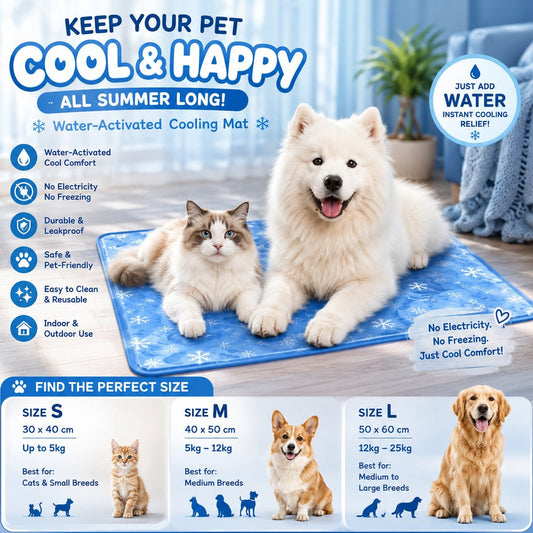 ☀️ Help Your Pet Stay Cool Even On The Hottest Days - Pet Cooling Mat 🐾❄️