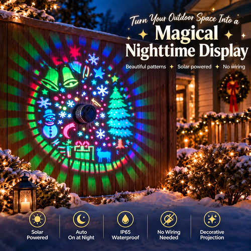 Solar Outdoor Projection Lantern – Decorative Pattern Light