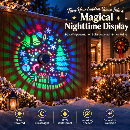 Solar Outdoor Projection Lantern – Decorative Pattern Light