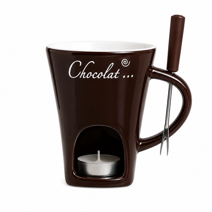 🍫 Melt. Dip. Share. — The Cozy Ceramic Fondue Cup