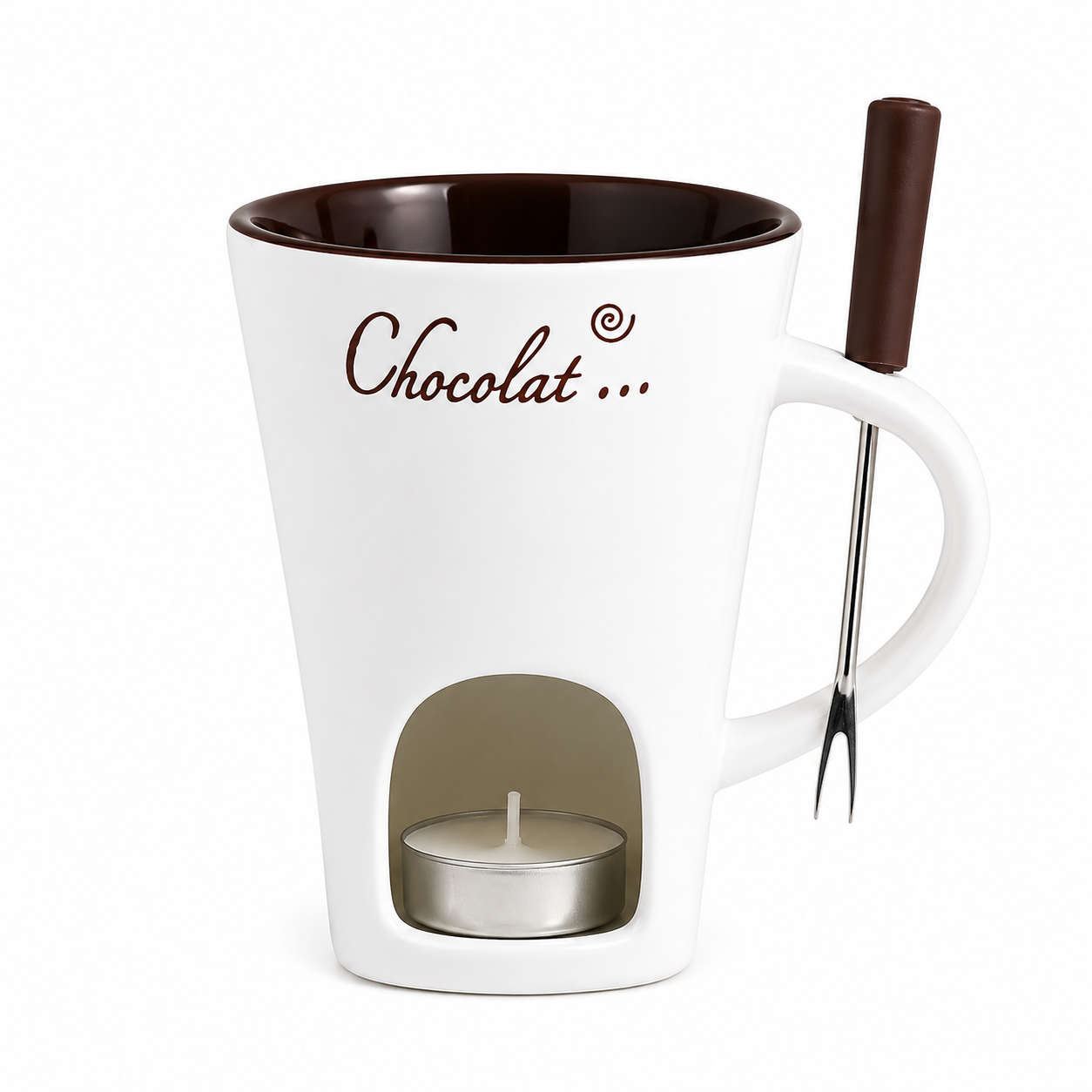 🍫 Melt. Dip. Share. — The Cozy Ceramic Fondue Cup