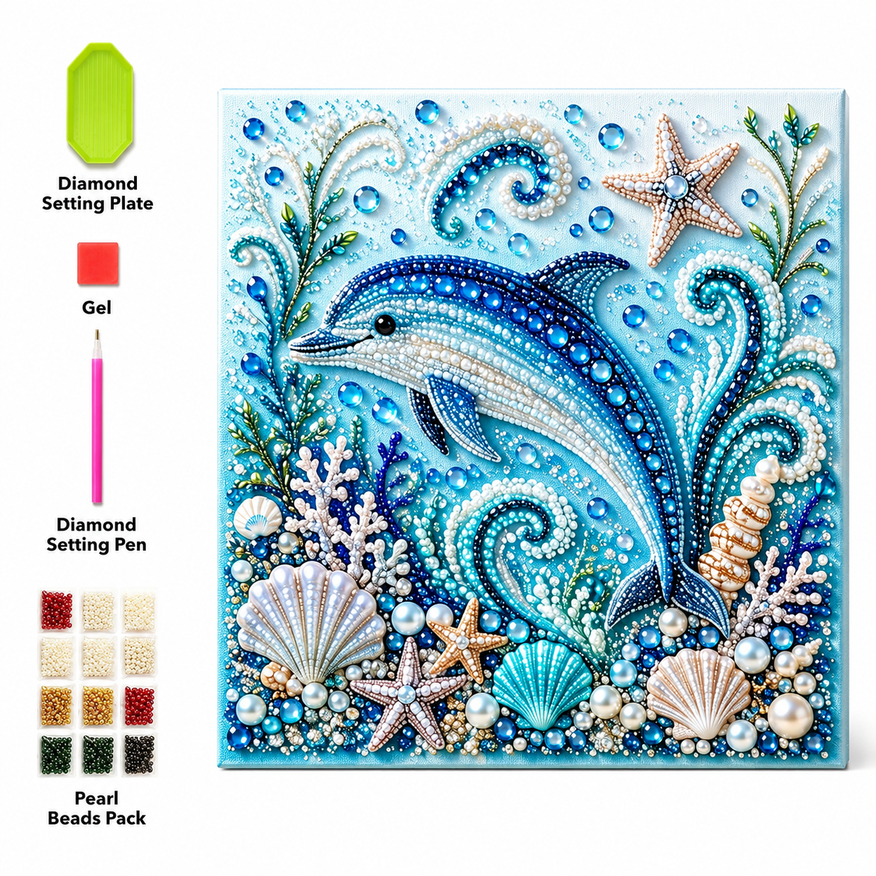 🌊 Bring the Ocean to Life With Every Sparkling Pearl - Ocean Pearl Mosaic Art Kit