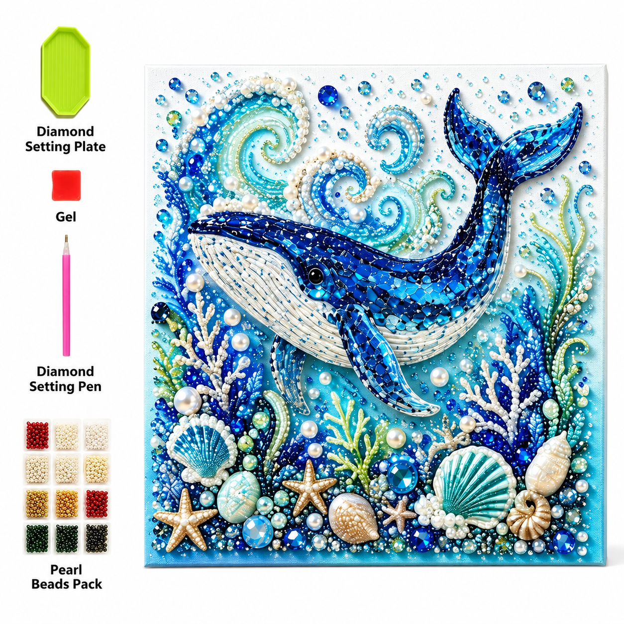 🌊 Bring the Ocean to Life With Every Sparkling Pearl - Ocean Pearl Mosaic Art Kit