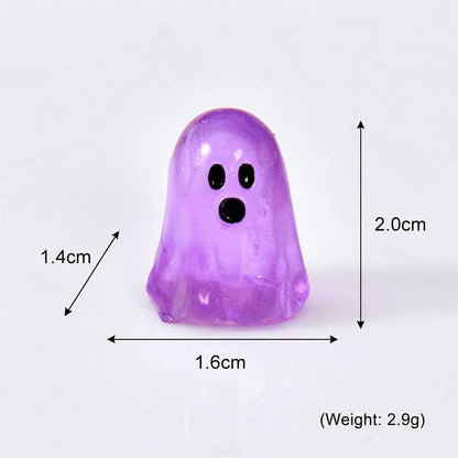 GlowBoo Mini Ghost Figurines – Colorful Glow-in-the-Dark Halloween Decor