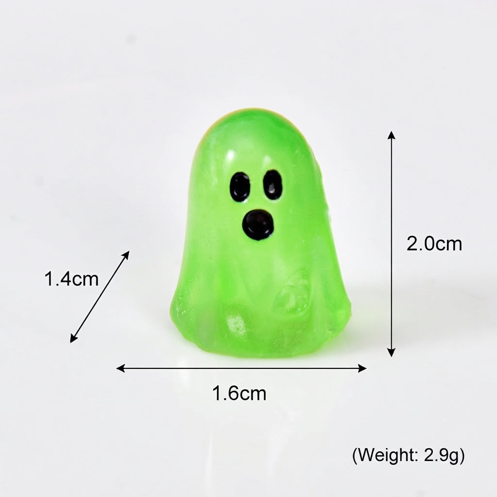 GlowBoo Mini Ghost Figurines – Colorful Glow-in-the-Dark Halloween Decor