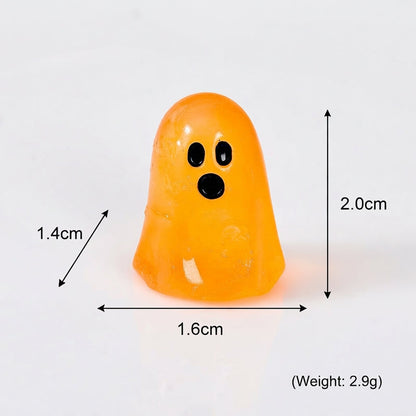 GlowBoo Mini Ghost Figurines – Colorful Glow-in-the-Dark Halloween Decor