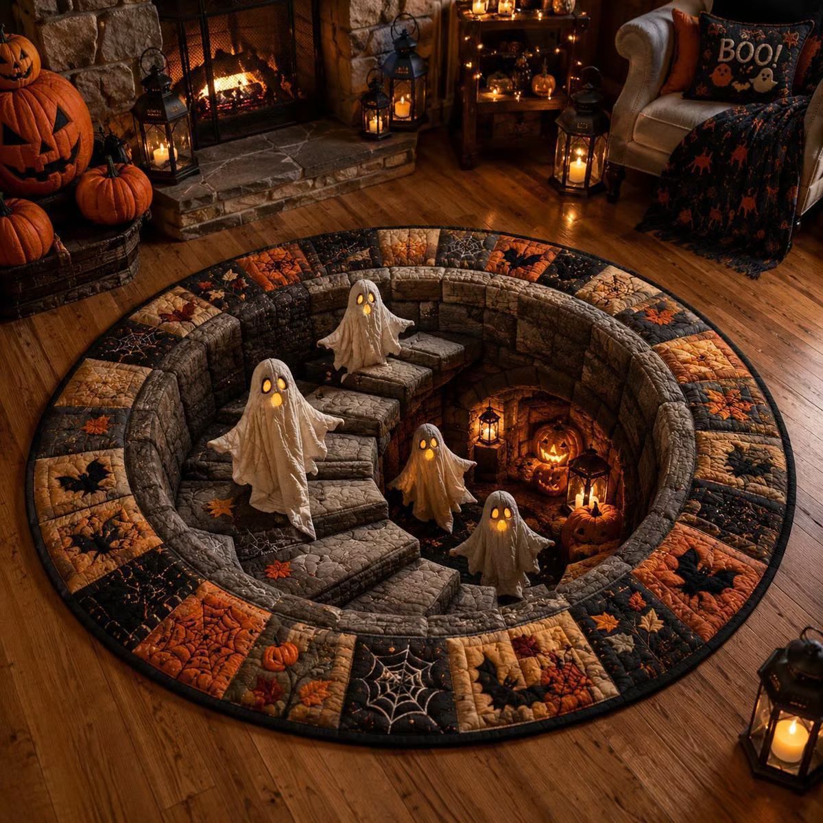 👻The Ultimate 'Trick'-3D Illusion Halloween Rug : Don't Fall In!