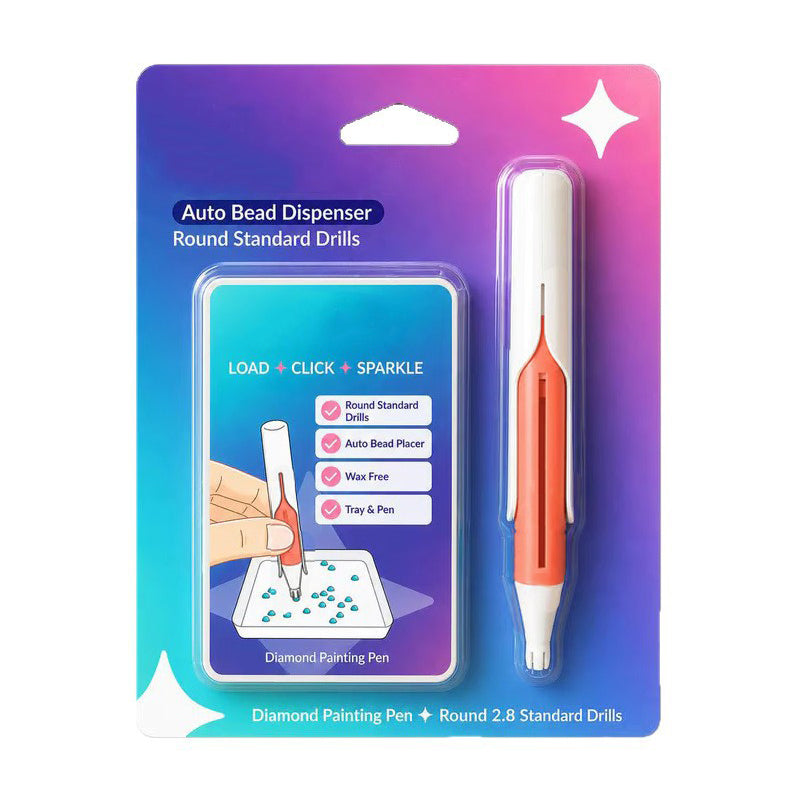 ✨Double the Speed! Automatic Diamond Painting Pen for Faster, Effortless Crafting.