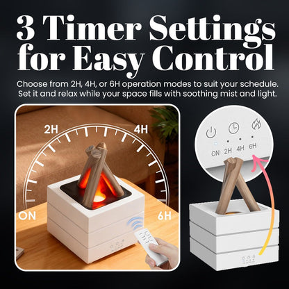 Realistic Flame Effect Humidifier & Essential Oil Diffuser 🔥