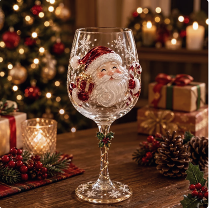 🔥🎁Christmas 3D Wine Glass Collection Gift Box Set✨