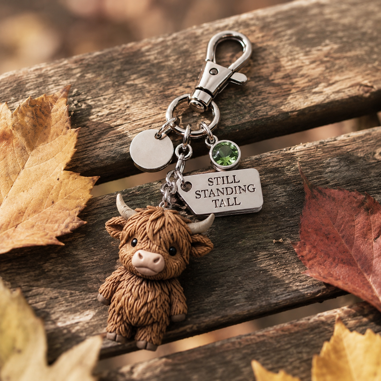 🐮A Little Highland Cow For You Keychain: Your Daily Reminder of Quiet Strength