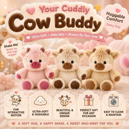 🐮✨ Moo-ve Over Stress — Meet Your Adorably Wiggly Highland Cow Companion