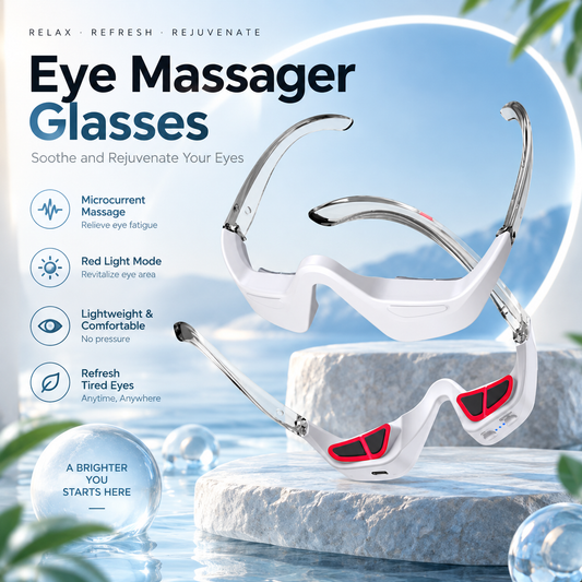 ✨ EMS Red Light Eye Massager: Fade Dark Circles & Wrinkles 👁️💖